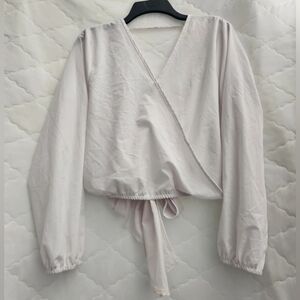 Elegant White Wrap Top